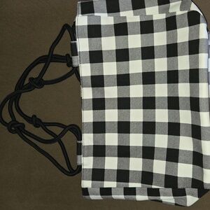 Farmhouse Is My Style Buffalo Checkered Canvas Tote Bag Purse with rope handles